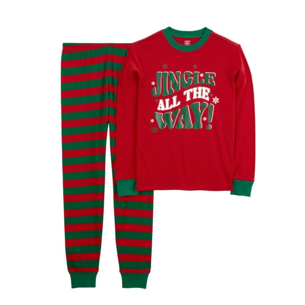 CARTER'S NWT Size L Adult 2-Piece Christmas Jingle All The Way Snug Fit Pajamas